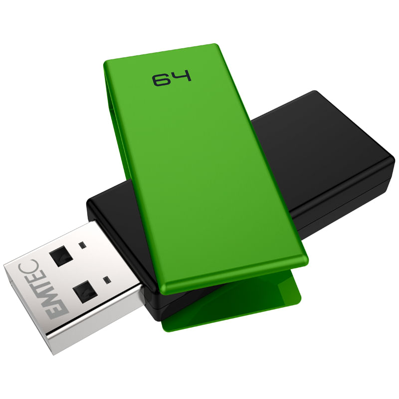 Emtec-C350-Brick-2.0-unita-flash-USB-64-GB-USB-tipo-A-Nero-Verde