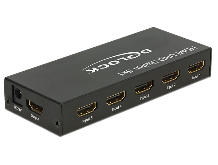 a€¢-AnschlA¼sse--Eingang--5-x-HDMI-A-19-Pin-Buchse-1-x-DC-5-V-Stromanschluss-Ausgang--1-x-HDMI-A-19-Pin-Buchse-a€¢-HDM