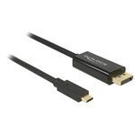 DeLOCK 85255 cavo e adattatore video 1 m USB tipo-C DisplayPort Nero