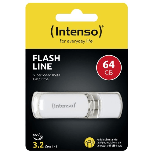 Intenso-Flash-Line-unita-flash-USB-64-GB-USB-tipo-C-3.2-Gen-1--3.1-Gen-1--Bianco