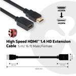 a€¢-Eingang--HDMI-1.4-Buchse-a€¢-Ausgang--HDMI-1.4Stecker-a€¢-Hochqualitatives-High-Speed-HDMI-Erweiterungskabel-mit-Eth