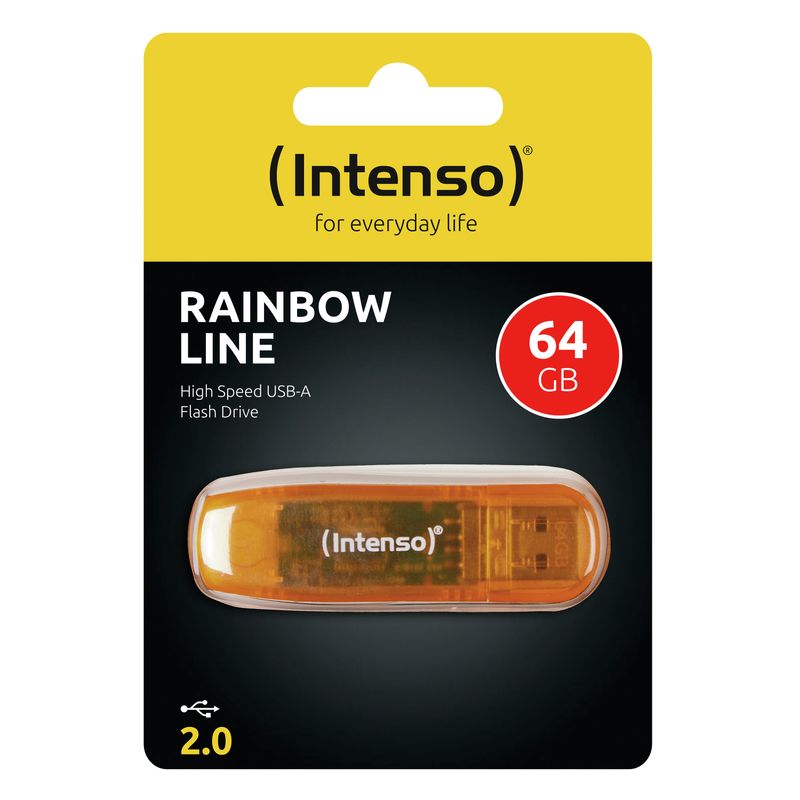 Intenso-Rainbow-Line-unita-flash-USB-64-GB-USB-tipo-A-2.0-Arancione