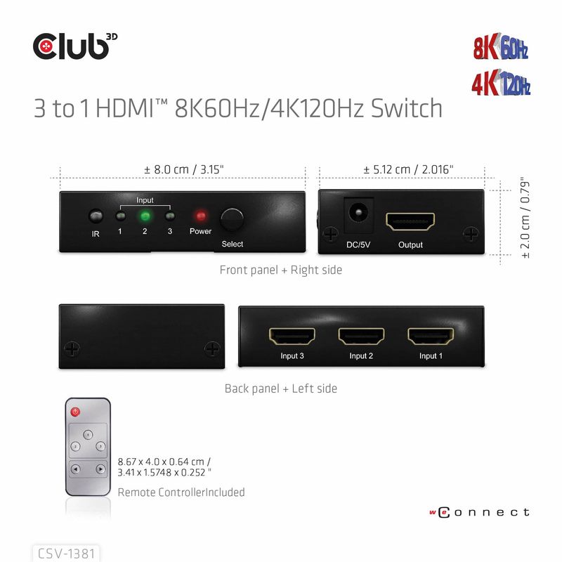 A¢a¬A¢-3x-HDMI--Bu--Eingang-A¢a¬A¢-1x-HDMI--Bu--Ausgang-A¢a¬A¢-UnterstAA¼tzung-von-VideoauflAA¶sungen-bis-zu-8K60Hz-oder-4K120Hz-A¢a¬