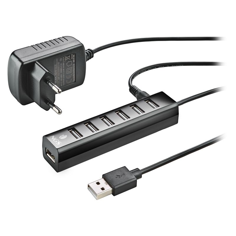 NGS-IHUB7-TINY-USB-2.0-480-Mbit-s-Nero