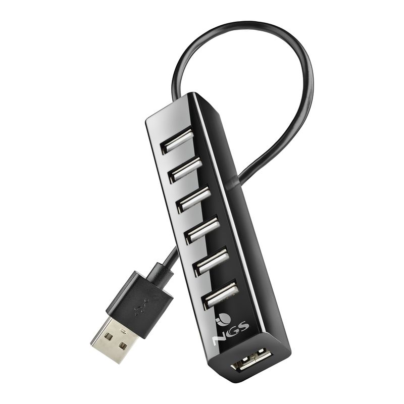 NGS-IHUB7-TINY-USB-2.0-480-Mbit-s-Nero