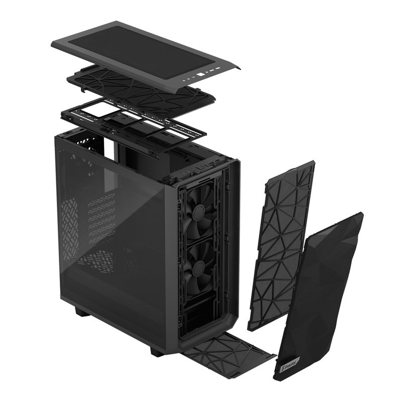 Fractal-Design-Meshify-2-Compact---anthrazit---Light-Tempered-Glass--GeAÆAA¤use-Midi-Tower-Glasfenster-