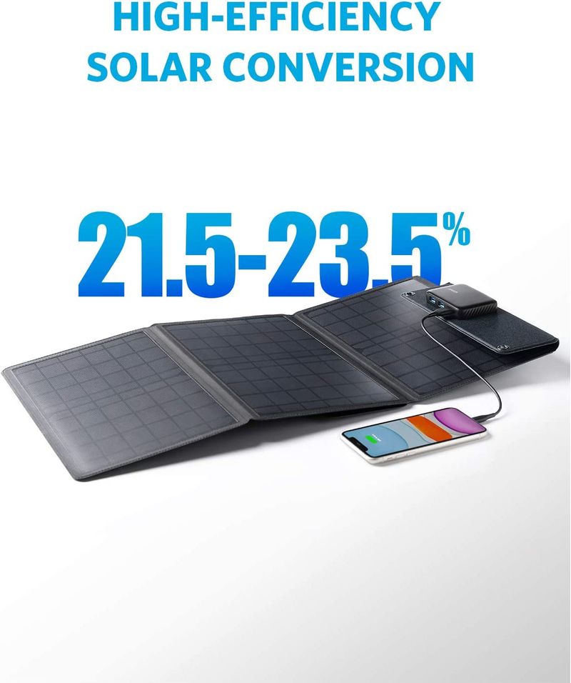 Anker-PowerSolar-24W-3-Port-USB-SolarladegerAA¤t-Universale-Solare-Esterno