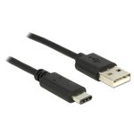 DeLOCK 83600 cavo USB 1 m USB 2.0 USB C USB A Nero