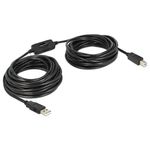 DeLOCK 11m, USB2.0-A - USB2.0-B cavo USB USB A USB B Nero