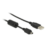 DeLOCK USB cable 2.0 mini 4-Pin Hirose 1,5m cavo USB USB A USB B Nero