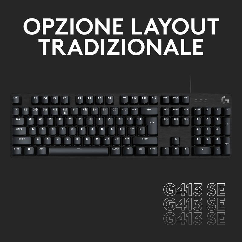 Logitech-G-G413-TKL-SE-tastiera-USB-QWERTY-Italiano-Nero