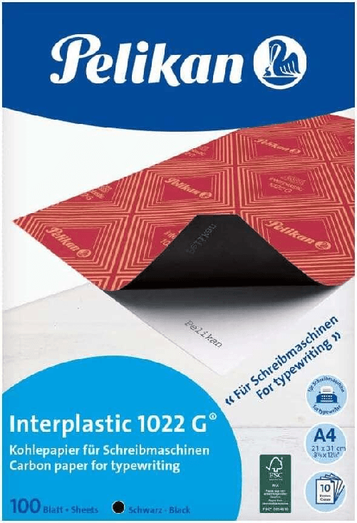 Pelikan-Confezione-da-100-Carta-Interplastica-Carbonio-1022G---100-Fogli---Alta-QualitAA ---Facile-da-Usare---Ideale-per-