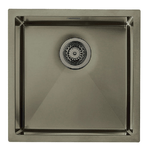 Lavello IRIDE F3" 1 vasca ACCIAIO INOX Finitura: GUN METAL, incasso: slim, sottotop e filotop,  45X45 prof. 19