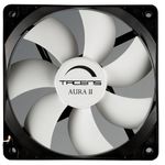 Tacens Aura II 12cm Case per computer Ventilatore Nero, Bianco