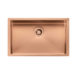 Lavello IRIDE MATT F3" 1 vasca ACCIAIO INOX Finitura: COPPER BRONZE OPACO, incasso: slim, sottotop e filotop,  77X45 prof. 19