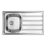 Lavello UNIVERSAL 86X50 1 vasca destra + gocciolatoio ACCIAIO INOX finitura Satinato