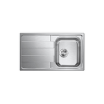 Lavello EVHOC serie AURA S 86x50 cm 1 vasca destra + gocciolatoio acciaio inox AISI 304 03AURADS