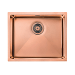 Lavello IRIDE F3" 1 vasca ACCIAIO INOX Finitura: COPPER BRONZE, incasso: slim, sottotop e filotop,  57X45 prof. 19