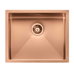 Lavello IRIDE MATT F3" 1 vasca ACCIAIO INOX Finitura: COPPER BRONZE OPACO, incasso: slim, sottotop e filotop,  57X45 prof. 19