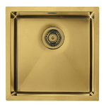 Lavello IRIDE F3" 1 vasca ACCIAIO INOX Finitura: GOLD, incasso: slim, sottotop e filotop,  45X45 prof. 19