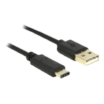 DeLOCK 2m, USB2.0-A/USB2.0-C cavo USB USB A USB C Nero