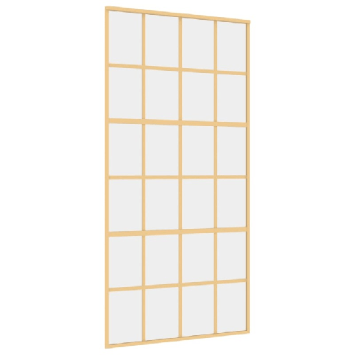 Porta-Scorrevole-Oro-1025x205-Vetro-Trasparente-ESG-Alluminio