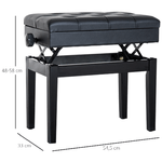 HOMCOM-Sgabello-panchetta-panchina-sedia-per-pianoforte-con-vano-portaoggetti-altezza-regolabile-54.5x33x48-58cm-Nero