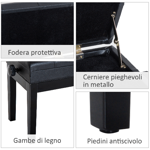 HOMCOM-Sgabello-panchetta-panchina-sedia-per-pianoforte-con-vano-portaoggetti-altezza-regolabile-54.5x33x48-58cm-Nero