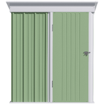 Outsunny-Casetta-da-Giardino-Porta-Attrezzi-in-Acciaio-con-Porta-Bloccabile-161x95x163-181cm-Verde