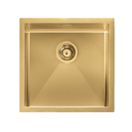 Lavello IRIDE MATT F3" 1 vasca ACCIAIO INOX Finitura: GOLD OPACO, incasso: slim, sottotop e filotop,  45X45 prof. 19