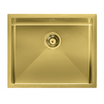 Lavello IRIDE MATT F3" 1 vasca ACCIAIO INOX Finitura: GOLD OPACO, incasso: slim, sottotop e filotop,  57X45 prof. 19