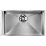 Lavello FOCUS 3" 1 vasca ACCIAIO INOX INCASSO SLIM 77X45 prof. 19