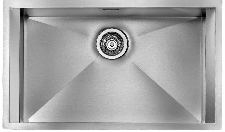 Lavello FOCUS 3" 1 vasca ACCIAIO INOX INCASSO SLIM 77X45 prof. 19