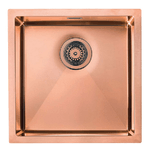 Lavello IRIDE F3" 1 vasca ACCIAIO INOX Finitura: COPPER BRONZE, incasso: slim, sottotop e filotop,  45X45 prof. 19