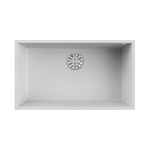 Lavello EVHOC in composito serie UNICUM 79X50 cm incasso SOTTOTOP vasca unica KUARZITE BIANCO