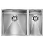 Lavello FILORAGGIATO 69X45X19 2 vasche destre ACCIAIO INOX