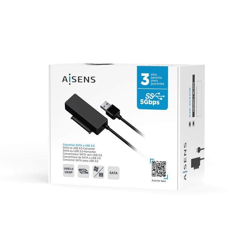 AISENS-ASE-35A01B-contenitore-di-unitAA -di-archiviazione-Box-esterno-HDD-SSD-Nero-2.5-3.5-