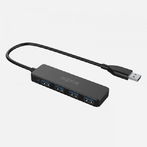 Approssimativo-HUBX-USB-3.0-con-4-porte-USB-3.0---velocitAA -fino-a-5-gbps---cavo-da-15-cm