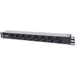 Intellinet 714037 unità di distribuzione dell'energia (PDU) 8 presa(e) AC 1U Alluminio, Nero