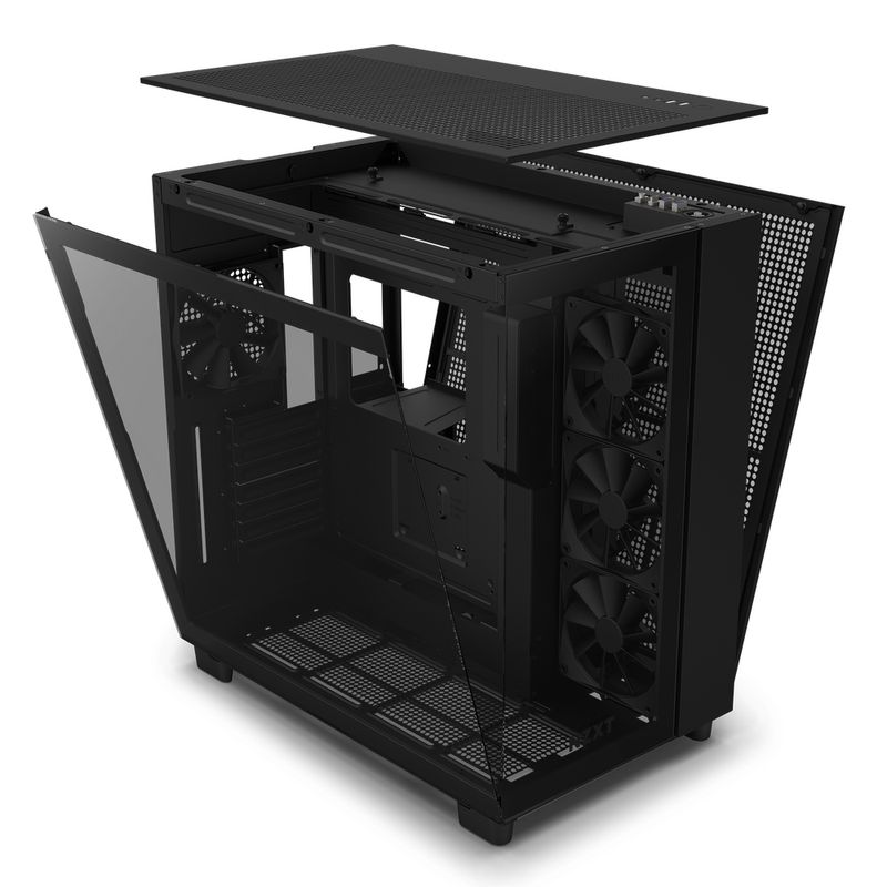 NZXT-H-serie-H9-Flow-TAA¤rn-ATX-Ingen-strAA¸mforsyning-Sort