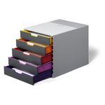 Durable VARICOLOR 5 Plastica Multicolore (Durable VARICOLOR 5 Drawer Unit Desktop Drawer Set with 5 Colour Coded Drawers