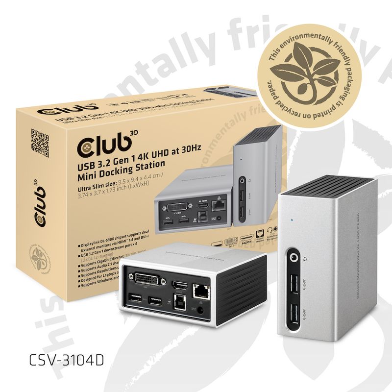 CLUB3D-The-Club-3D-CSV-3104D-USB-3.2-Gen-1-4K-UHD-at-30Hz-Mini-Docking-Station-Ultra-slim-design