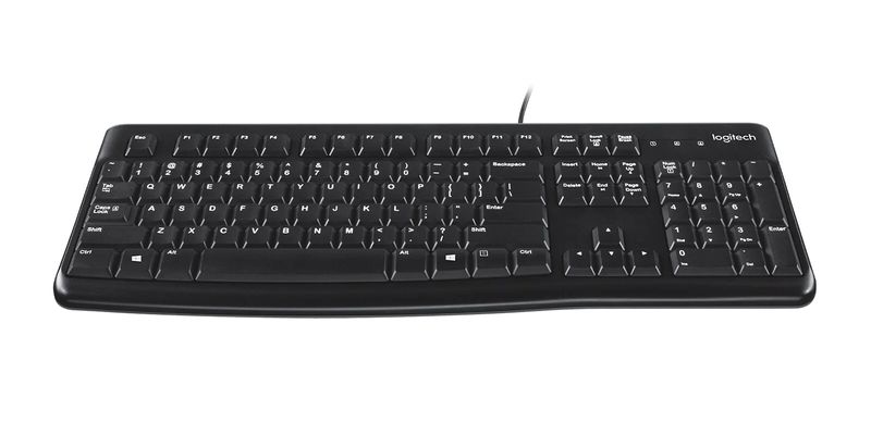 Logitech-K120-Corded-Keyboard-tastiera-Mouse-incluso-USB-AZERTY-Francese-Nero