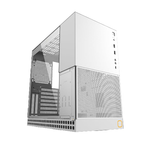 Geometric Future King Arthur Case Mid Tower No-Power Vetro Temperato minITX-mATX-ATX-E-ATX Bianco