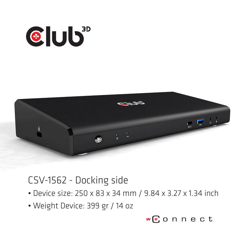 CLUB3D-CSV-1562-replicatore-di-porte-e-docking-station-per-laptop-USB-3.2-Gen-1--3.1-Gen-1--Type-C-Nero