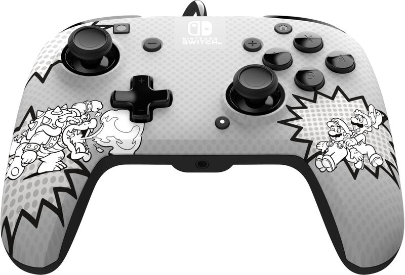 PDP-REMATCH--Comic-Attack-Nero-Grigio-Bianco-USB-Gamepad-Analogico-Digitale-Nintendo-Switch-Nintendo-Switch-OLED