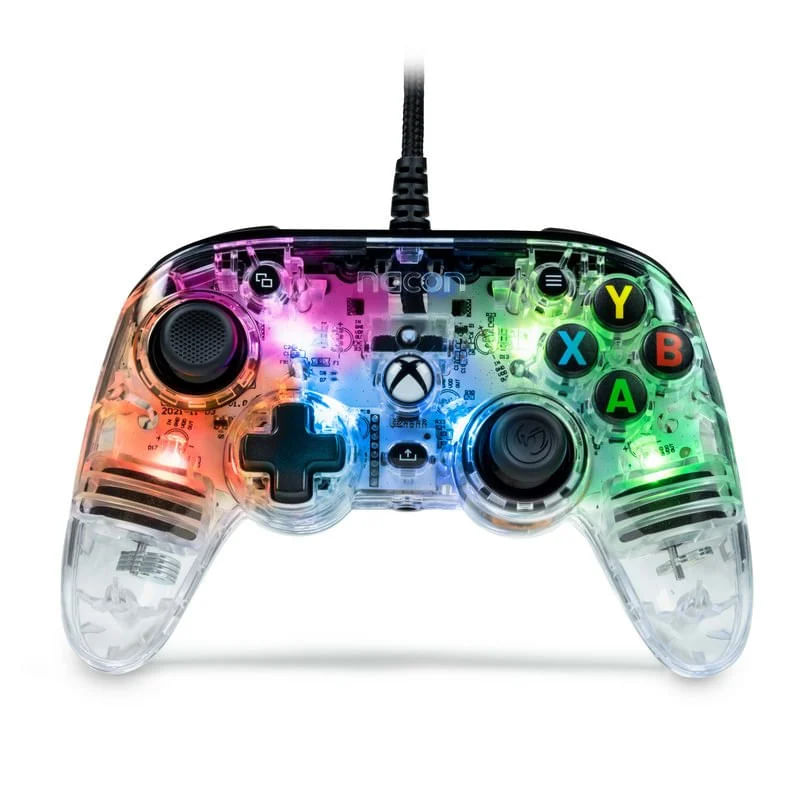 NACON-Pro-Compact-Colorlight-Nero-Trasparente-USB-Gamepad-Analogico-Digitale-PC-Xbox-One-Xbox-Series-S-Xbox-Series-X