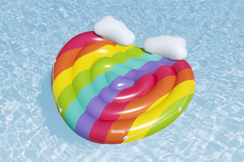 Bestway-43722-galleggiante-da-piscina-e-da-spiaggia-Multicolore-Monocromatico-PVC-Materassino-galleggiante