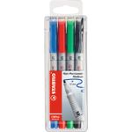 STABILO OHPen evidenziatore 4 pz Nero, Blu, Verde, Rosso