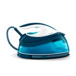 Philips Leistung 2400W  Farbe wei/blau  Dampfmenge 120g/min  Dampfsto 400g/min  Bgelsohle SteamGlide Plus  Extras